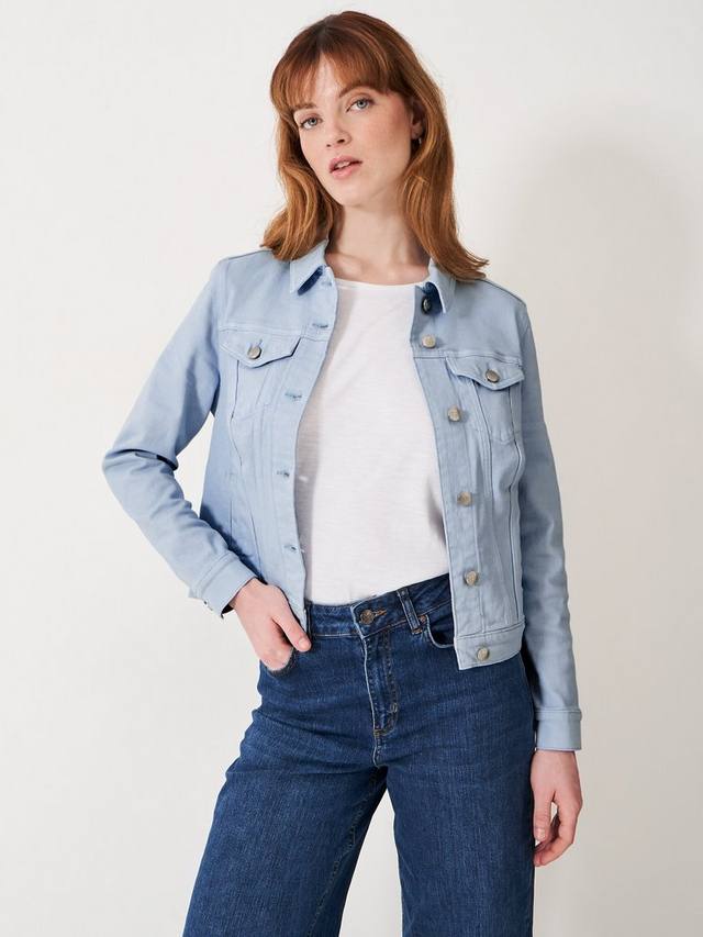

Джинсовая куртка в западном стиле Crew Clothing, светло-синий