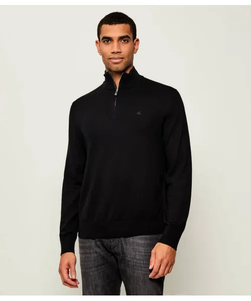 

Шерстяная водолазка Regular fit Calvin Klein, черный