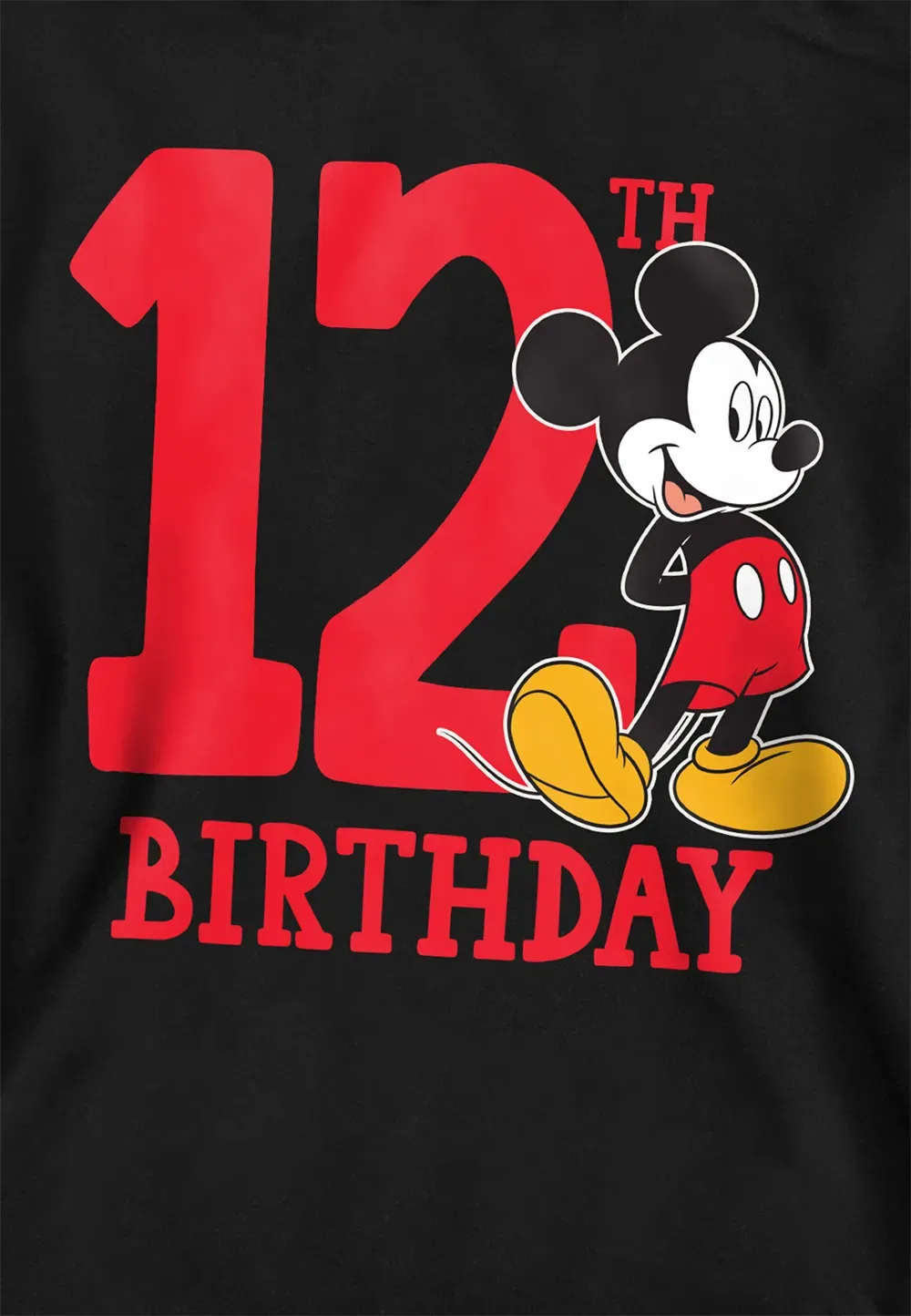 Детская худи Mickey Mouse 12th Birthday, Disney, черный — фото 2