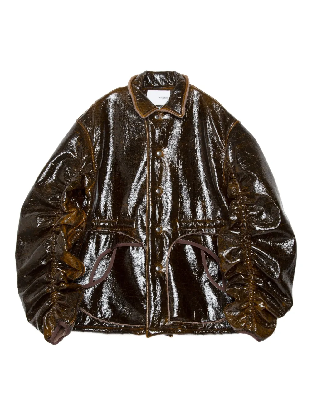 

Куртка с присборенными рукавами Yoshiokubo, коричневый