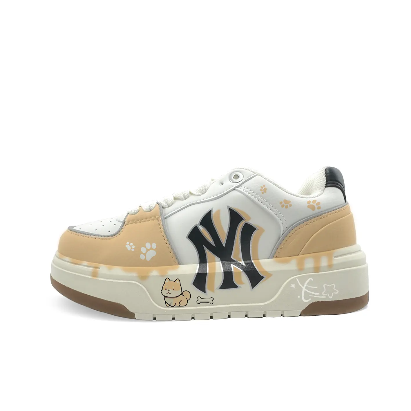 

Кроссовки MLB Chunky Liner Skateboarding Shoes Unisex Low-top Yellow/White, цвет Earth Yellow