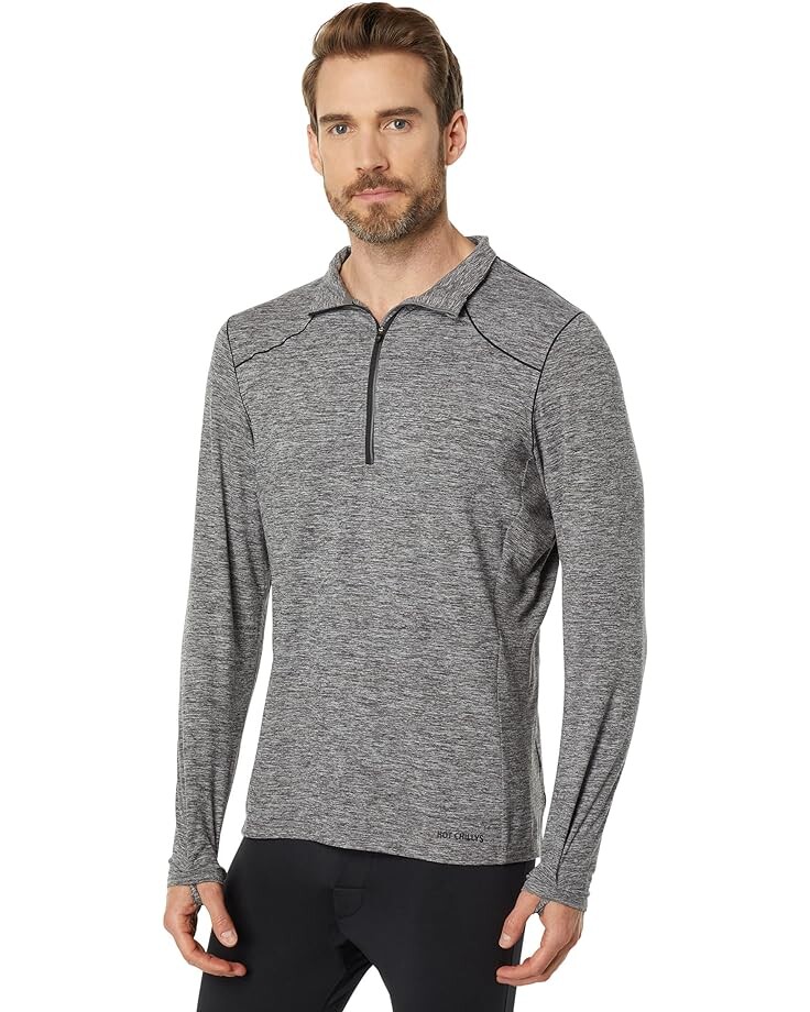 

Футболка Hot Chillys Clima-Trek Zip-Tee, цвет Grey Heather