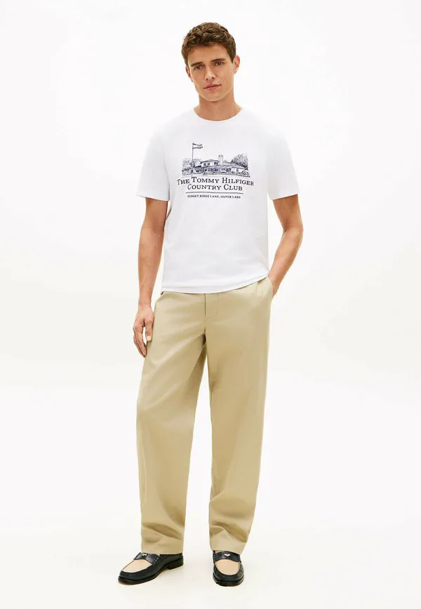 Футболка с графическим вышитым принтом Tommy Hilfiger, White — фото 2