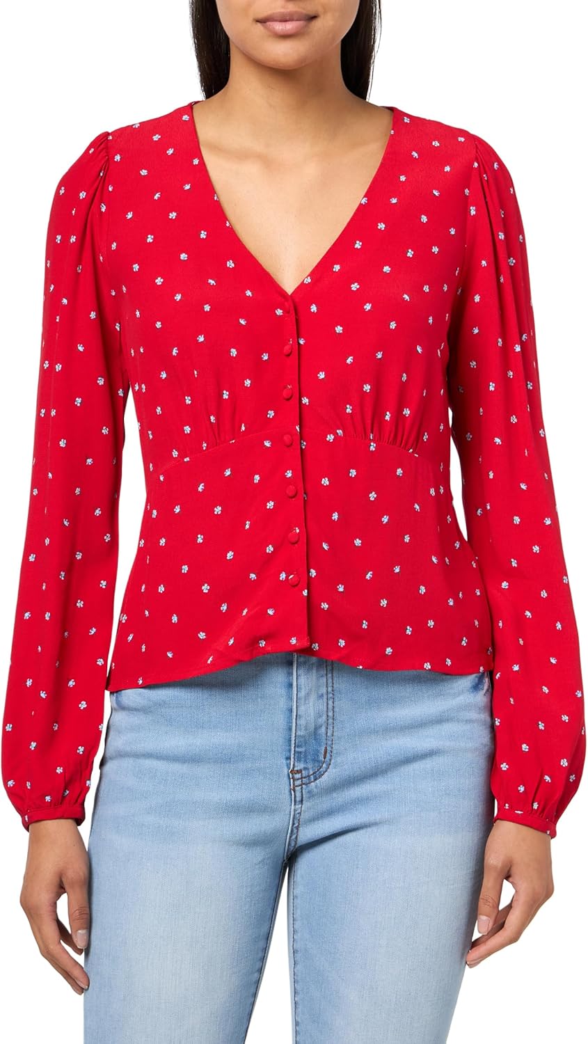 Женская блузка Levi's Dolores с длинным рукавом, (New) Cara Ditsy Floral True Red
