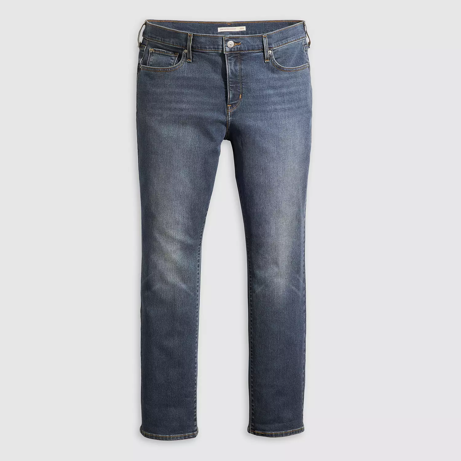 314 моделирующие прямые женские джинсы (большие размеры) Levi's, цвет Zealous Blue - Dark Wash — фото 4