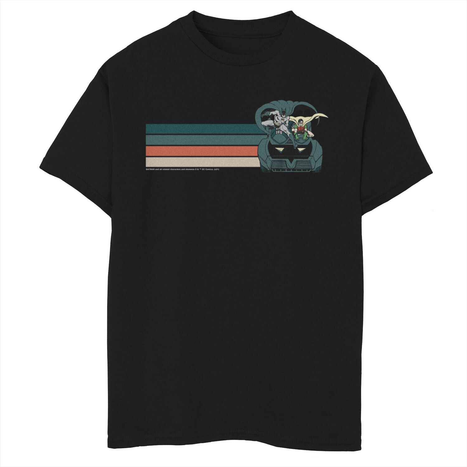 

Футболка в стиле ретро с изображением Бэтмобиля для мальчиков 8–20 лет из комиксов DC Comics «Бэтмен и Робин» Licensed Character