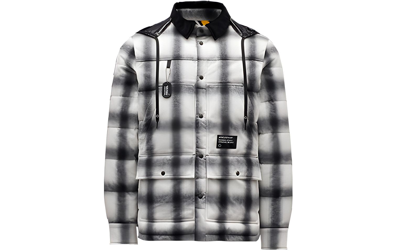 

MONCLER GENIUS Пуховик зимний мужской черно-белый, Black White