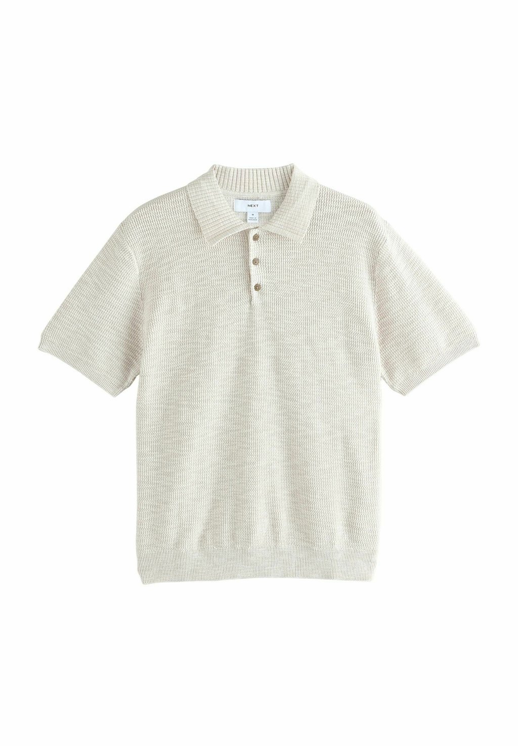 

Рубашка поло REGULAR FIT-RICH SHORT SLEEVE Next, бежевый