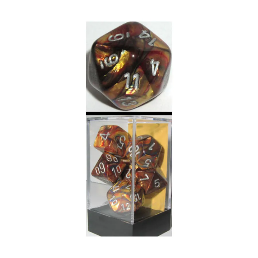

Поликомплект Золотой с серебром (7), Dice - Lustrous - Poly Sets (Chessex)