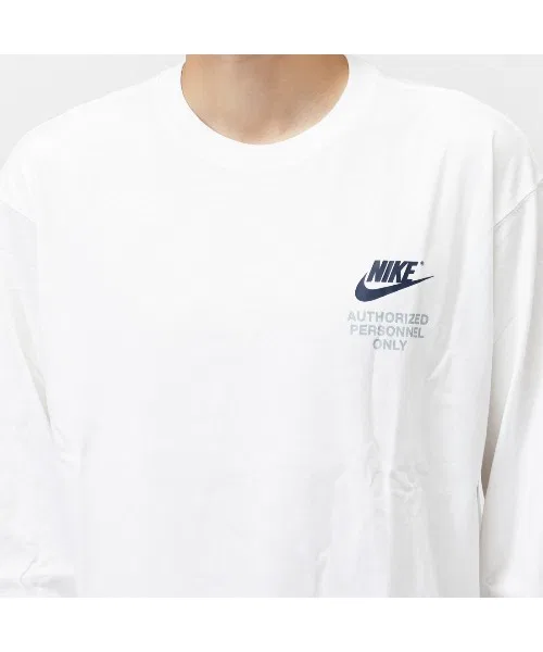 Мужская футболка NIKE M90 L/S AUTH PRSNL тёмно-синяя — фото 3