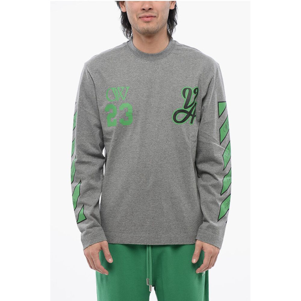 

Футболка с длинными рукавами Skate-Fit 23 VARSITY Printed Off-White, Gray