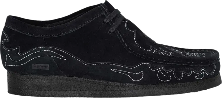

Кроссовки Supreme x Clarks Original Wallabee 'Black', черный