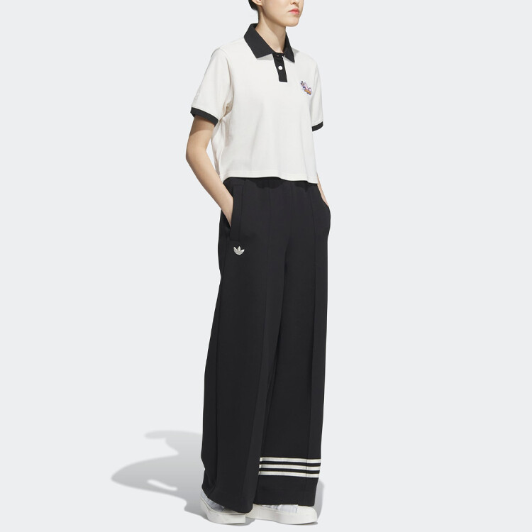 Женская рубашка-поло Adidas Originals, цвет Chalk White — фото 4