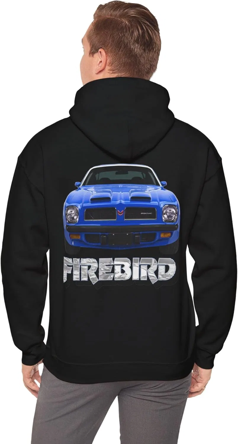 Блу 1974 Firebird худи для автолюбителя, nova, corvette, charger, classic, hot rod GENERIC, черный