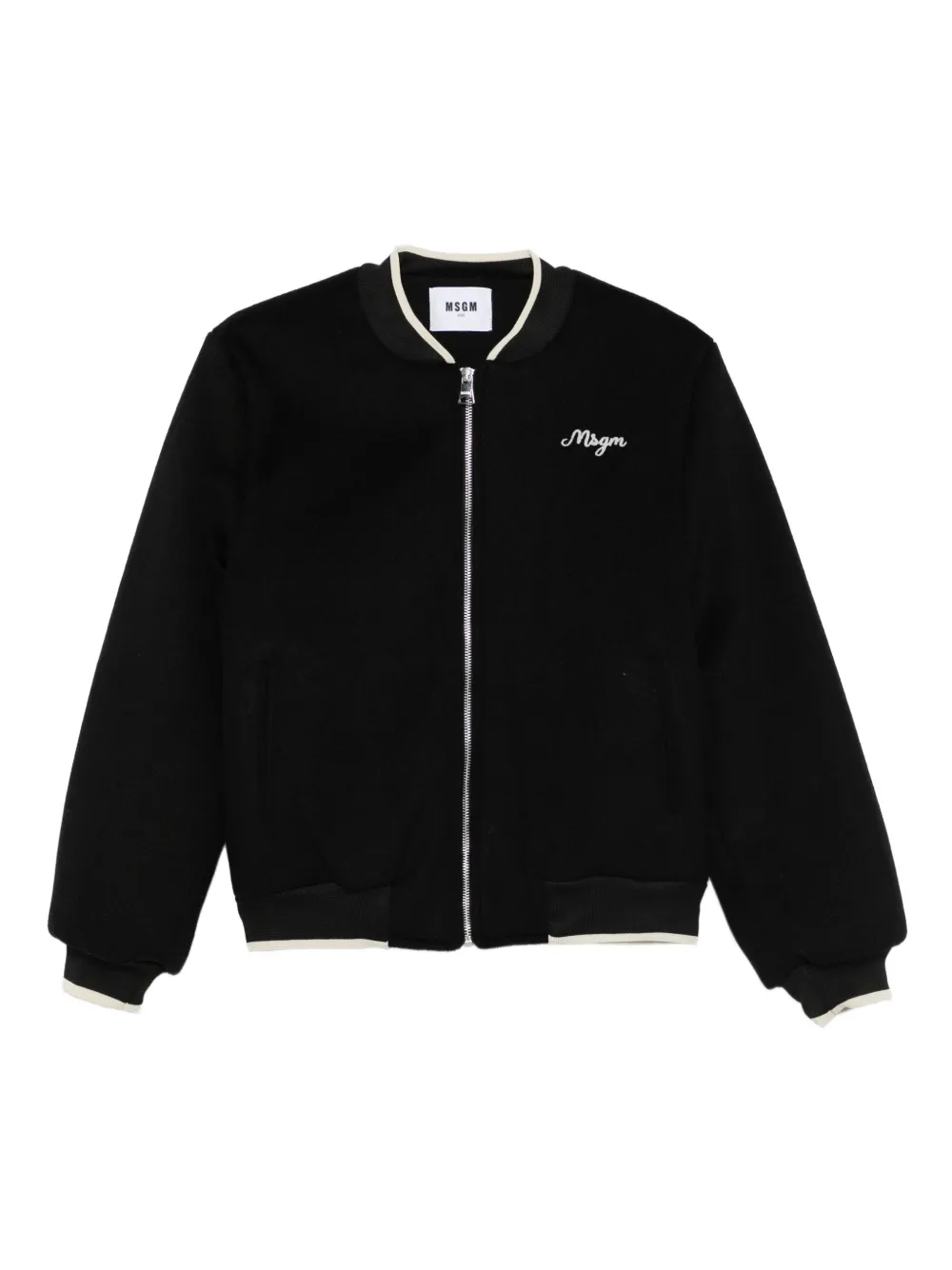 

Куртка с вышитым логотипом MSGM Kids, черный