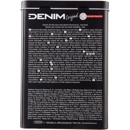 Туалетная вода-спрей для мужчин в оригинальной металлической коробке 100 мл, Denim — фото 3