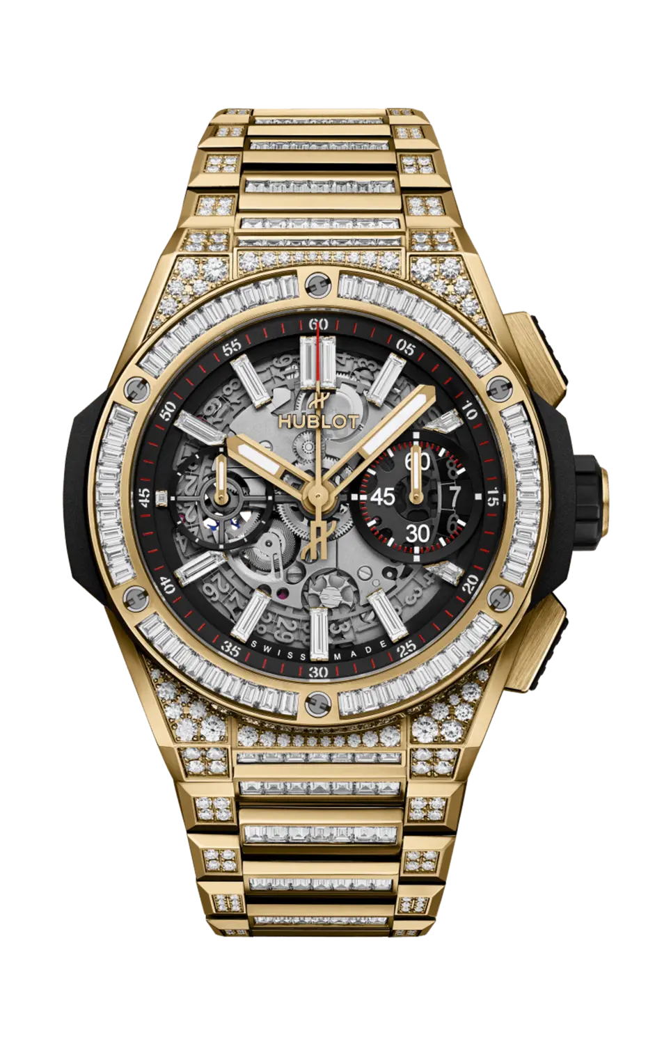 

Часы big bang integrated yellow gold jewellery 42mm Hublot