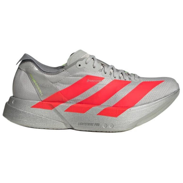 Кроссовки adizero adios pro 4 'silver metallic lucid red' Adidas, серебряный — фото 2