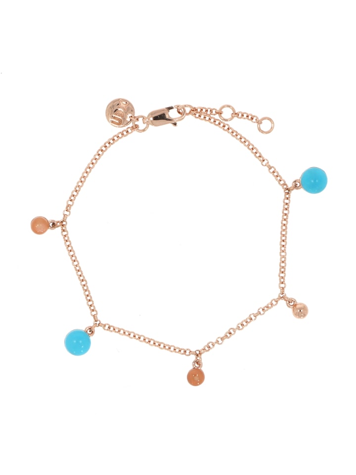 

Xen Браслет "Бирюза и персиковый лунный камень" из розового золота
