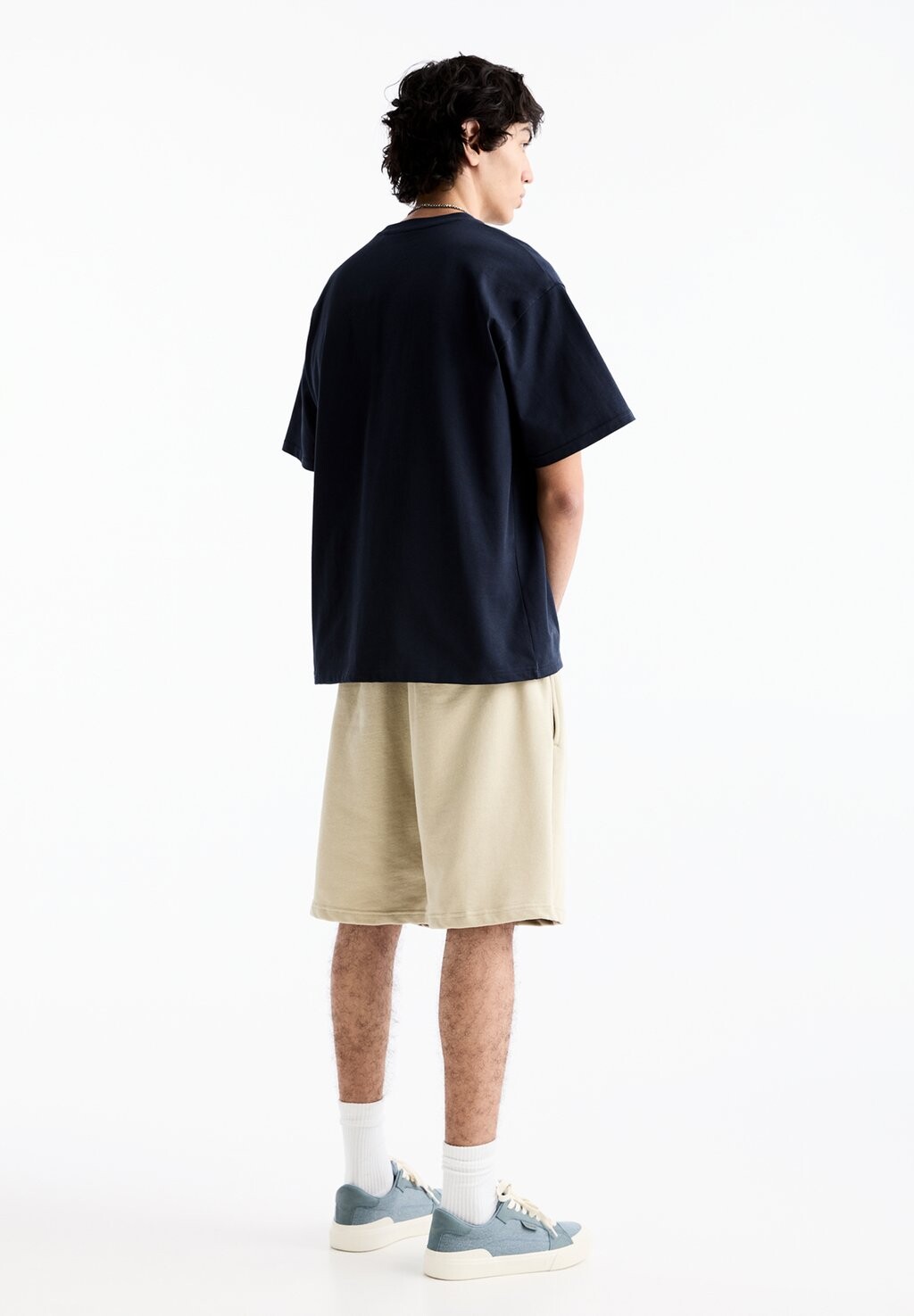 

Спортивные брюки Bermuda PULL&BEAR, бежевые
