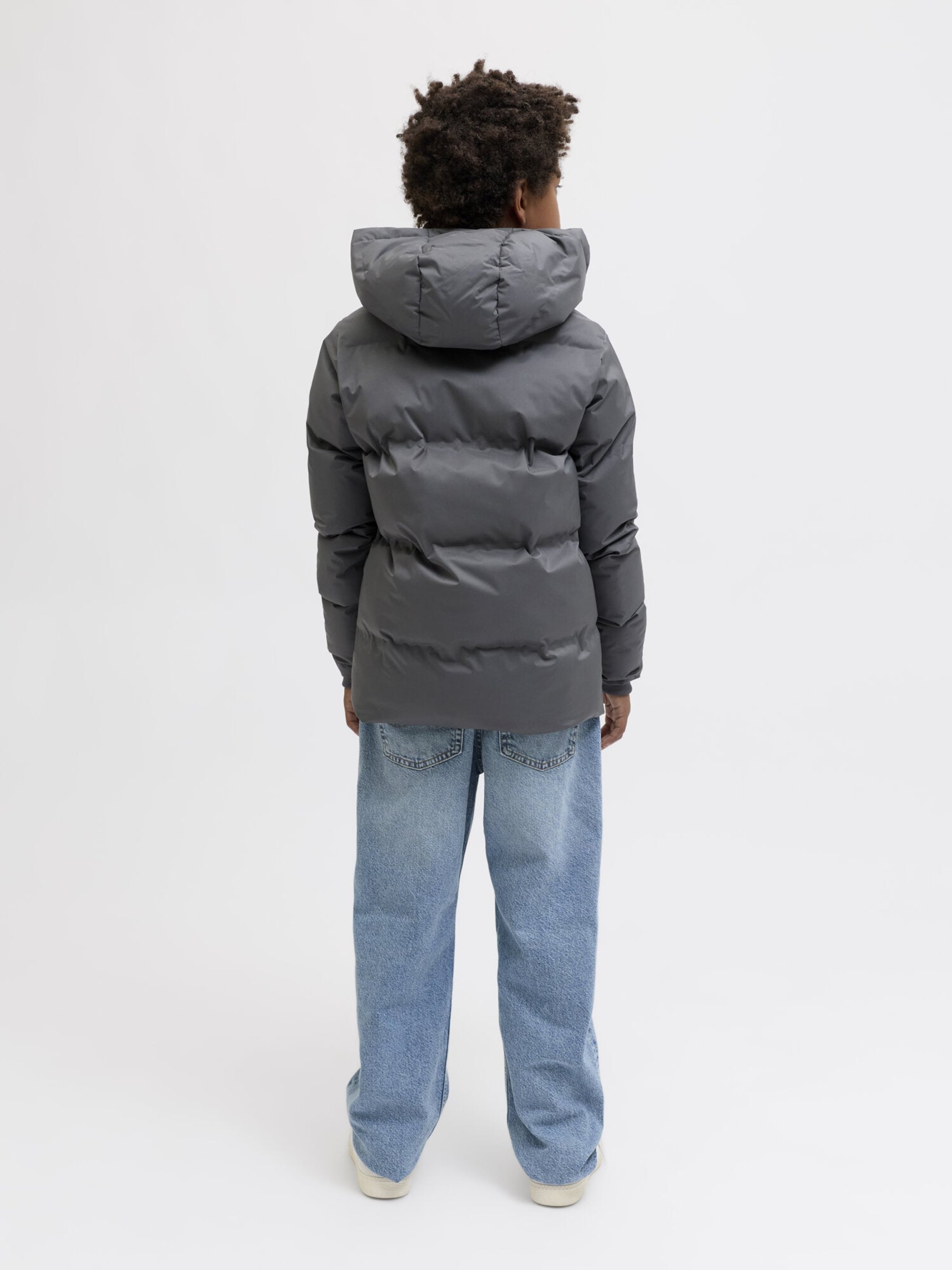 JACK & JONES Зимняя куртка 'JJKAITO PUFFER' в сером цвете — фото 4
