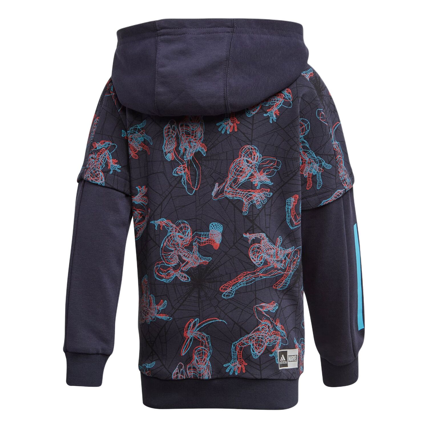 Adidas Куртка Marvel Legend Ink/Light Aqua Blue/Xikou Reservoir Red Kids — фото 3