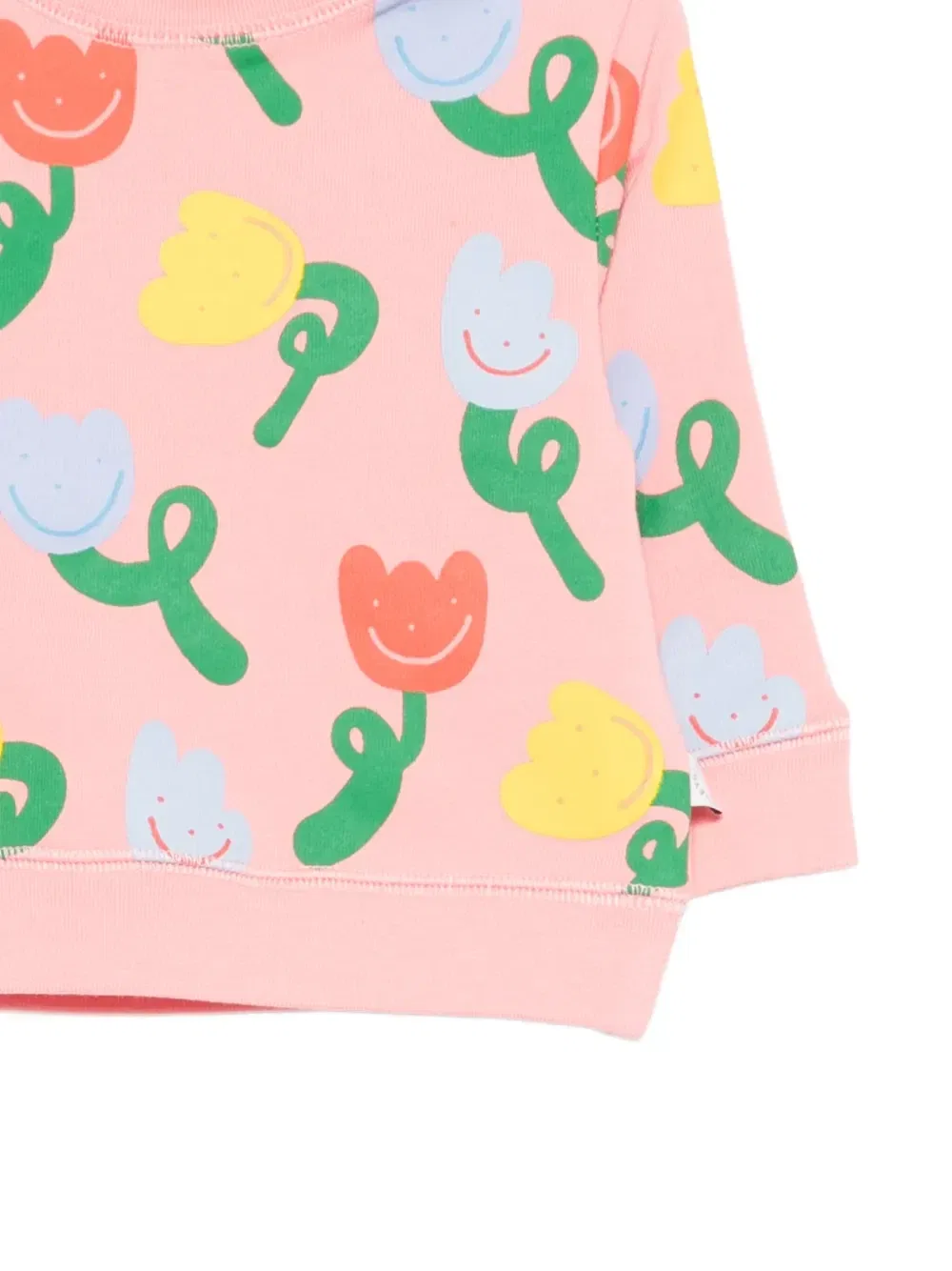 Толстовка с цветочным принтом Stella McCartney Kids, розовый — фото 3