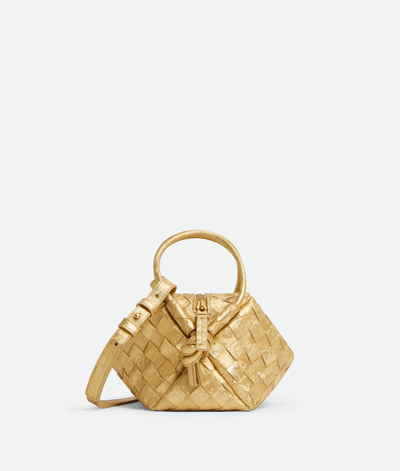 Петлевая ручка BOTTEGA VENETA, золото — фото 4