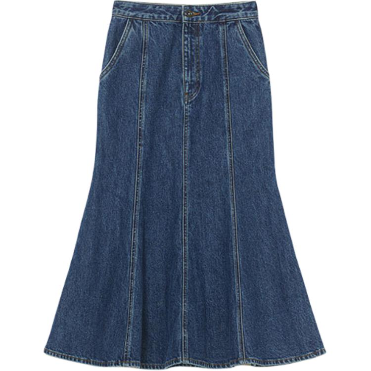 

Self Portrait Джинсовая длинная юбка Women's Denim Blue Self-portrait