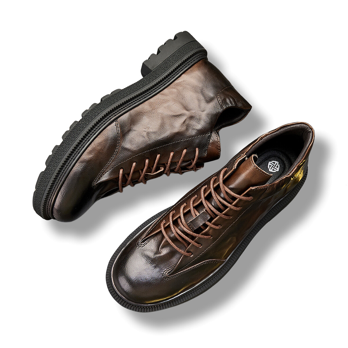 Туфли мужские Men"s Casual Men High-Top Brounvanm, цвет Coffee — фото 3