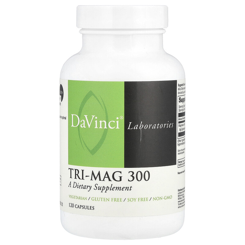 

DaVinci Laboratories, Tri-Mag 300, 300 мг, 120 капсул (75 мг на капсулу)