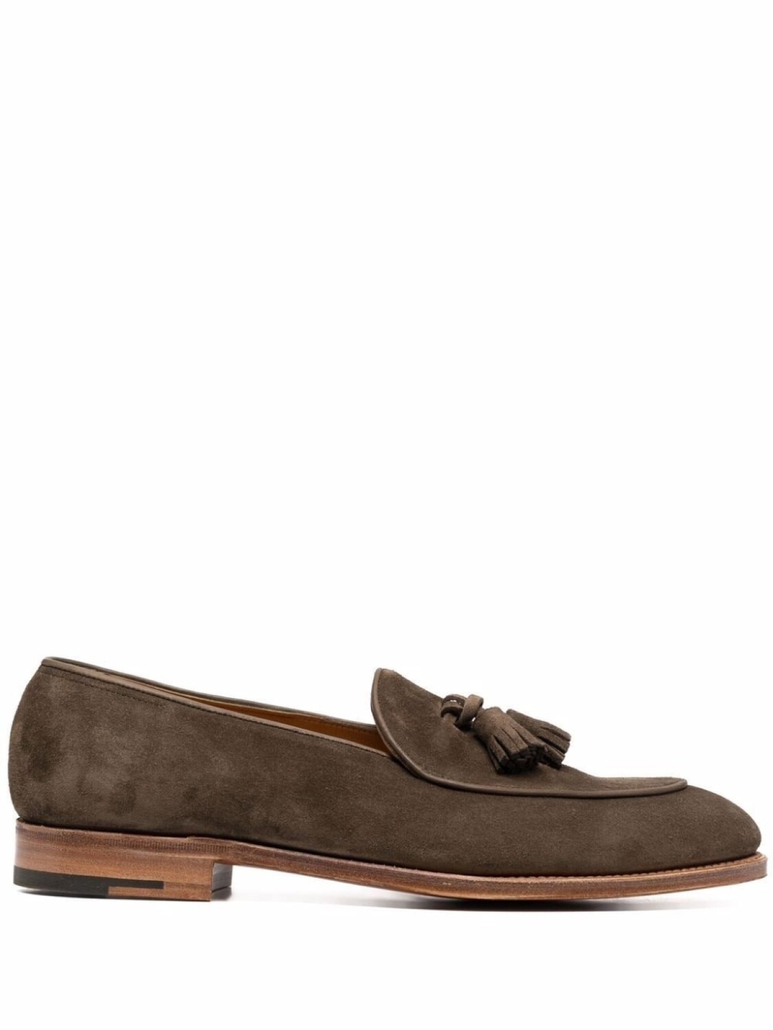 

John Lobb лоферы с кисточками, зеленый