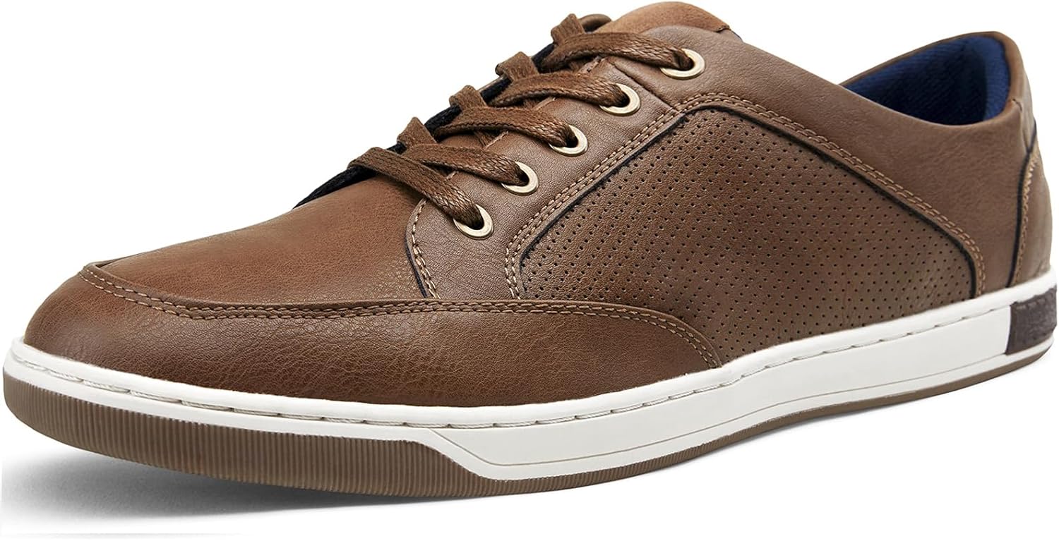 

Мужские модные кроссовки Jousen Классические ретро повседневные туфли для мужчин Дышащие деловые кроссовки, темно-коричневый