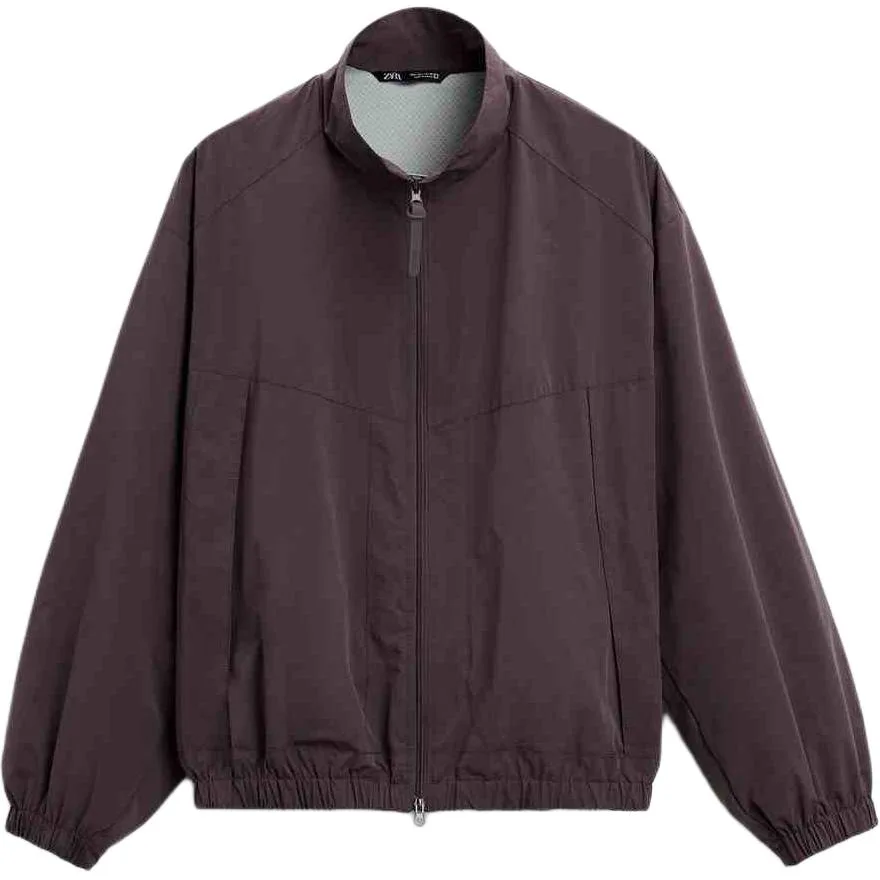 Куртка мужская с воротником стойкой ZARA, Eggplant Purple