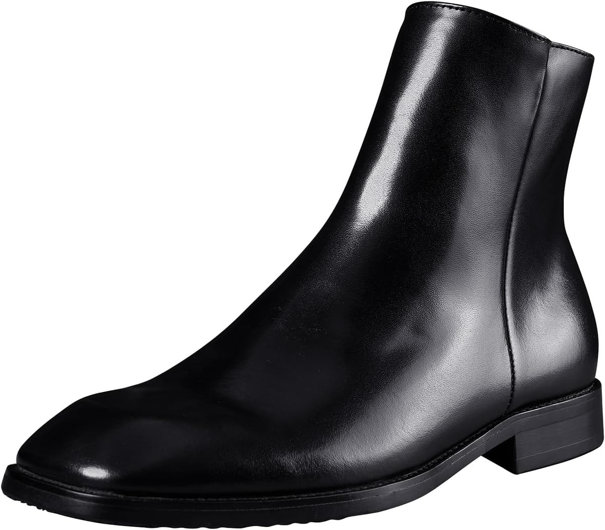 

Мужские повседневные кожаные ботинки Santimon Chelase с молнией, черные ботинки до щиколотки в стиле ковбойская мода