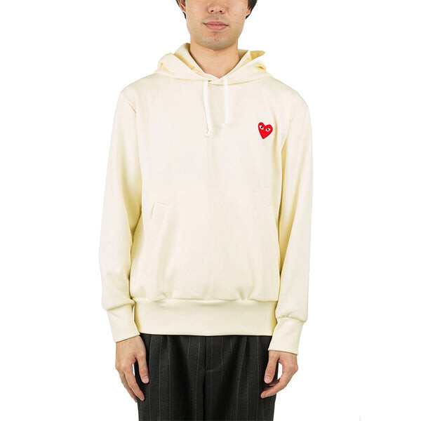 Толстовка red heart hoodie 'ivory' Comme Des Garcons Play, белый — фото 3