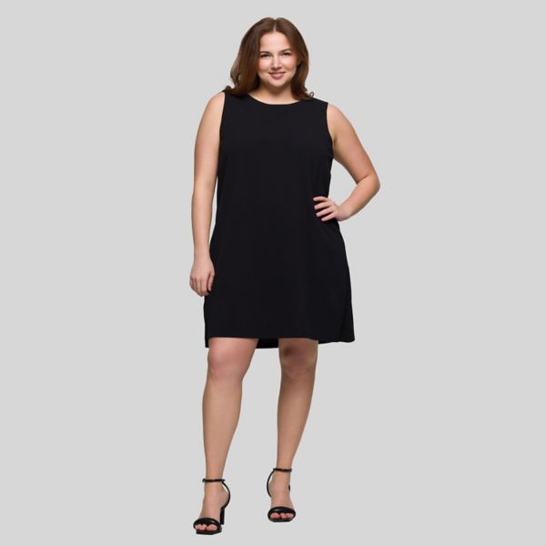 

Платье-мини без рукавов больших размеров 24Seven Comfort Apparel, черный