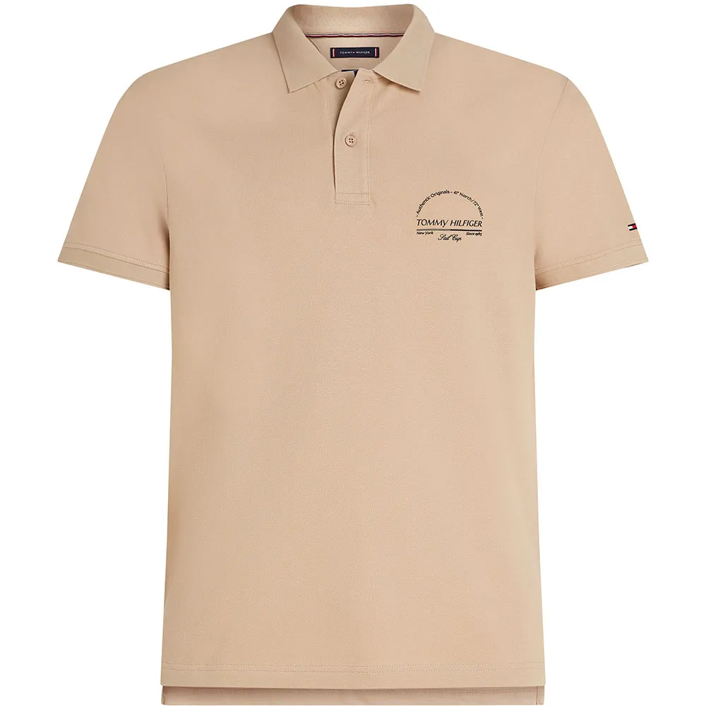 

Поло с коротким рукавом Tommy Hilfiger Archive Graphic Regular Fit, бежевый
