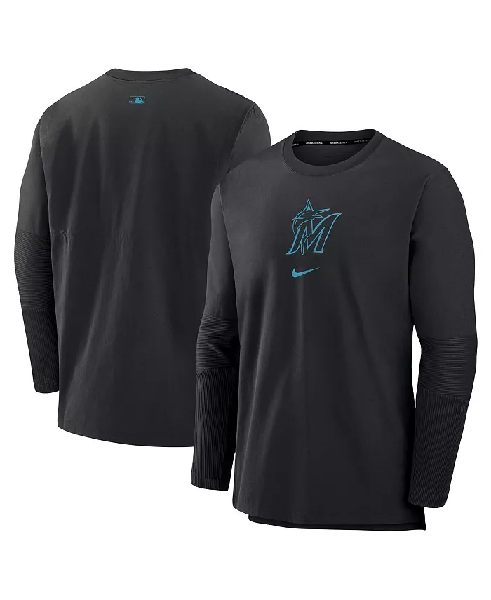 

Мужская черная толстовка с капюшоном Miami Marlins Authentic Collection Player Performance Pullover Sweatshirt Nike