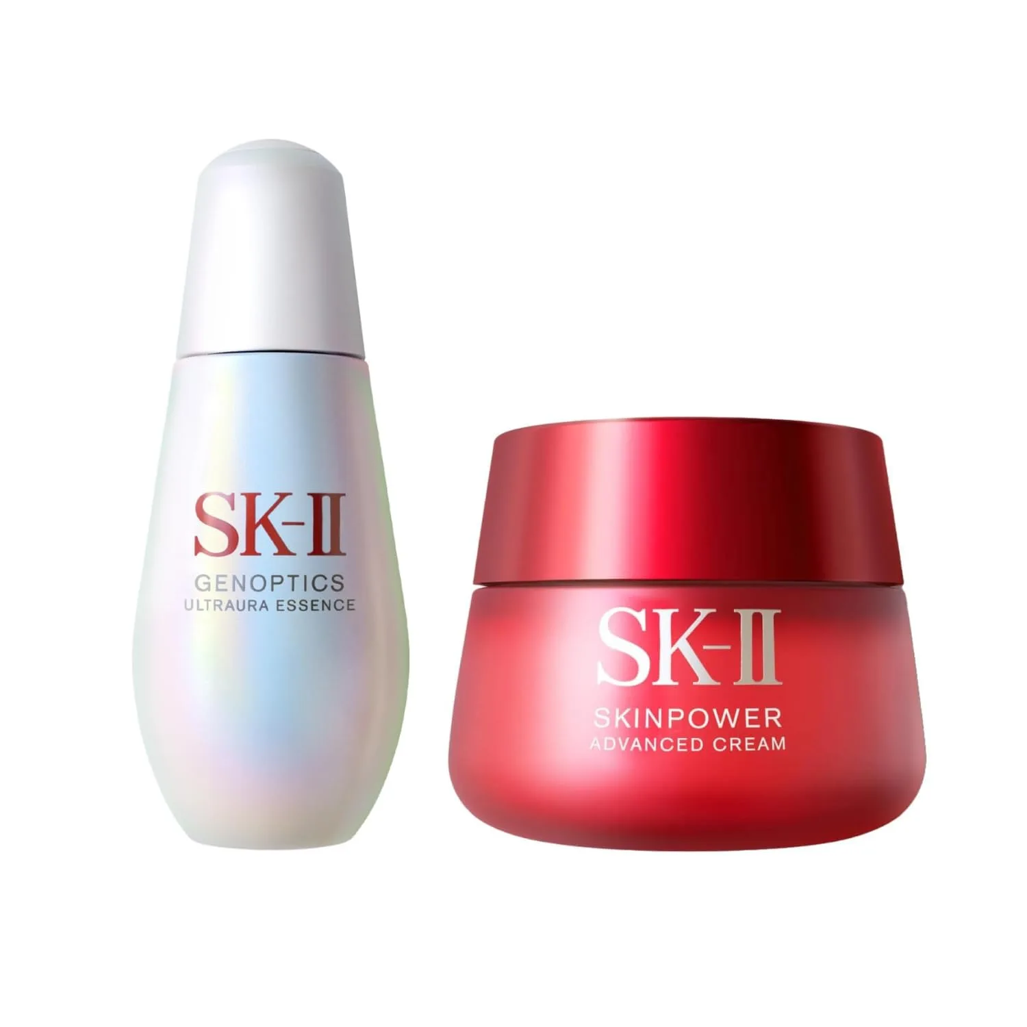 SK-II Radiance & Firmness Duo: GenOptics Essence Brightening Serum (50 мл) и SKINPOWER Face Moisturizer (80 мл) - против тусклости, морщин и неровного тона