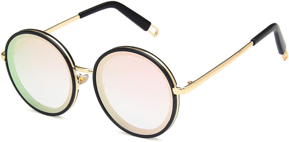 

Солнцезащитные очки Shiratori унисекс в стиле ретро, ​​ярко-черные, серые, для отдыха и путешествий, круглые, неполяризованные, с защитой от УФ-излучения UV400, Black Pink