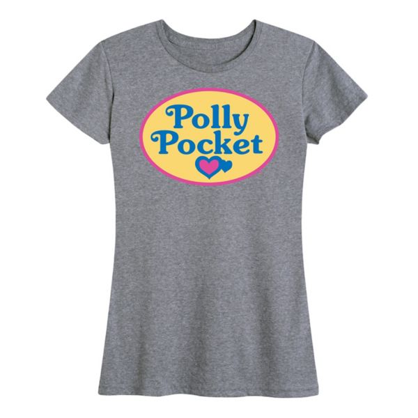 

Женская футболка с цветным логотипом Polly Pocket, серый