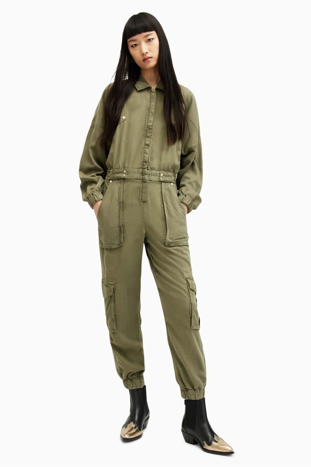 

Джинсовый комбинезон Allsaints Frieda All Saints, зеленый