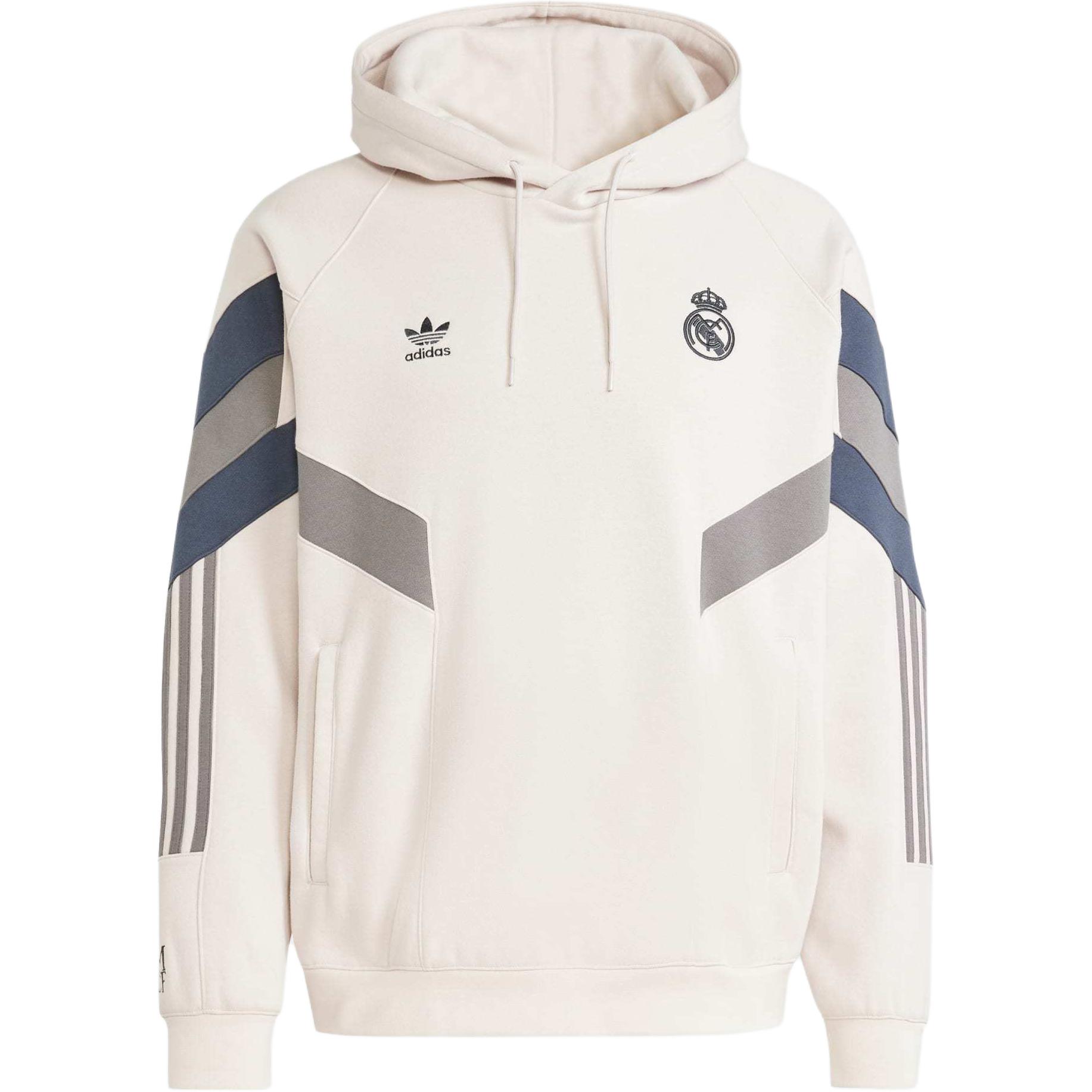

Толстовка Free Shipping With AdiClub Real Madrid Originals Hoodie Adidas Originals, Cream