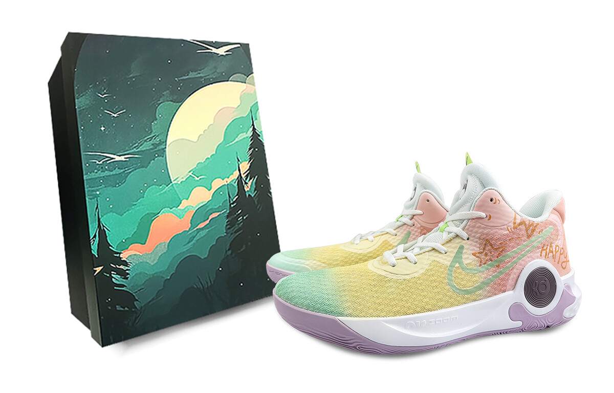 

Кроссовки Nike KD Trey 5 IX Vintage Basketball Shoes Unisex Mid-top Pink/yellow/purple/white, белый