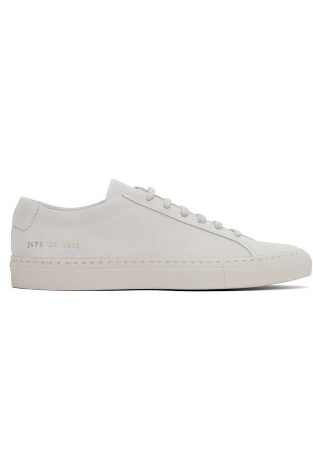 

Ахиллесовы тонированные замшевые кроссовки Common Projects, цвет carta