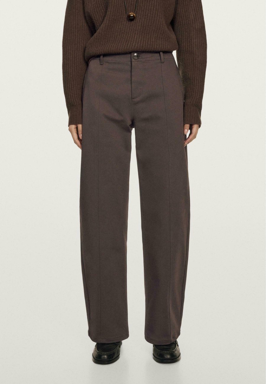 

Брюки Massimo Dutti MID-RISE CARROT FIT , Dark Brown