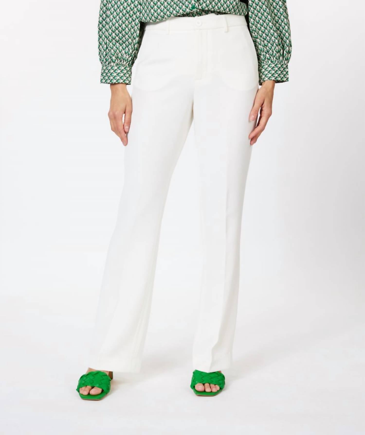 

Широкие брюки-стрейч City в цвете Off White ESQUALO