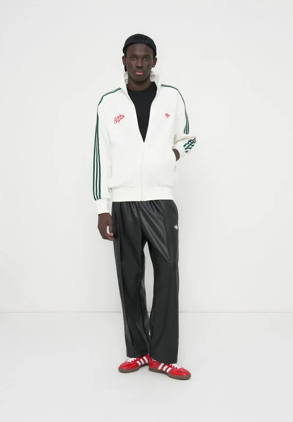 Спортивная толстовка на молнии Adidas Originals, Off-White/Collegiate Green — фото 3