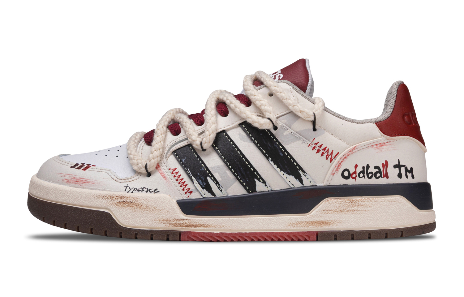 

Entrap Scare Amusement Park искусственная кожа, устойчивая к истиранию, дышащая низкая обувь Adidas Neo, белый красный